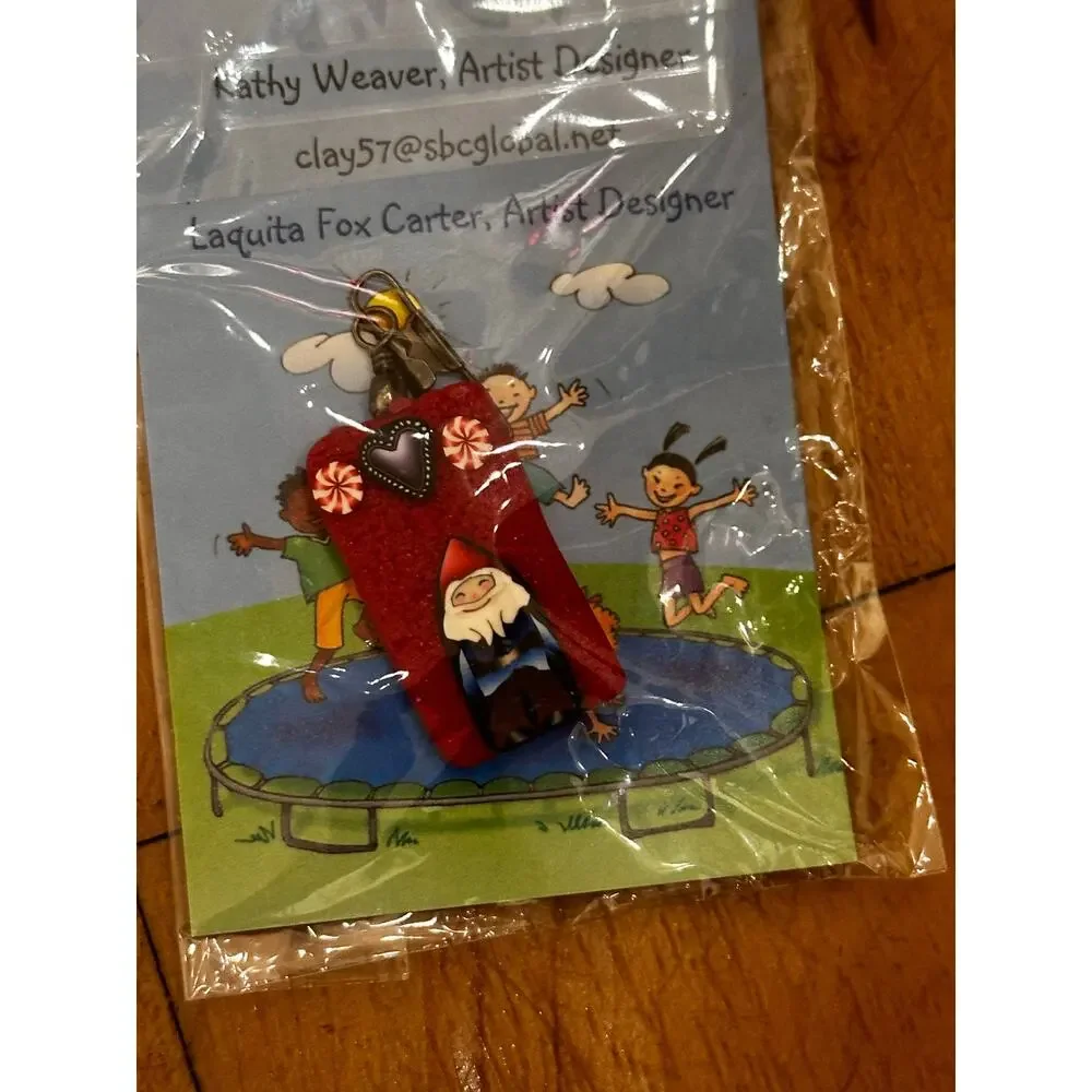 Badges of Hope Handmade Gnome Zipper Pull Tab